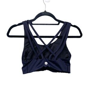 Senita Athletics Sports Bra Womens Small Black Missing Padding